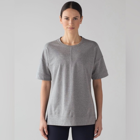 lululemon athletica Tops - Lululemon Cut Above‎ Tee Heathered Grey | Ptp 20”